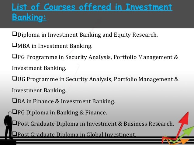 An analysis of investment banking career investment banker job description